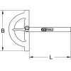 Transferidor de ângulos KS Tools 300.0640