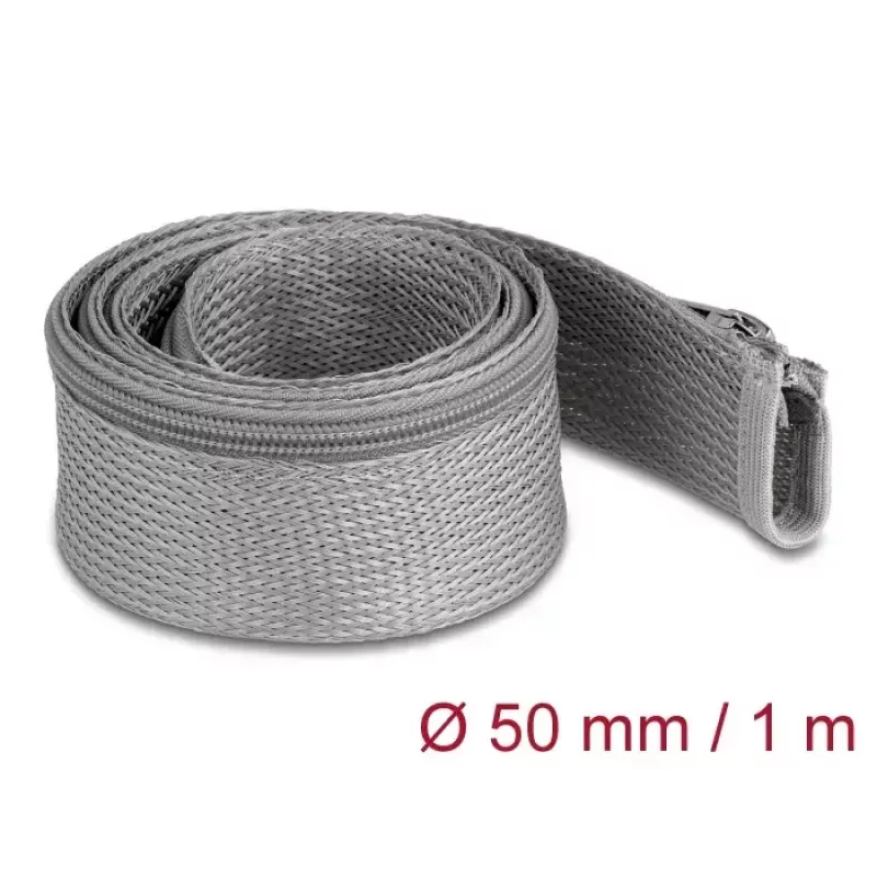 Manga de malha DeLOCK 20826 1m x 50mm cinzento