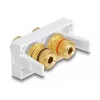 Módulo DeLOCK Easy 45 2 x conector de parafuso vermelho preto anel 22,5 x 45 mm