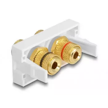 Módulo DeLOCK Easy 45 2 x conector de parafuso vermelho preto anel 22,5 x 45 mm