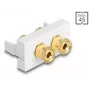 Módulo DeLOCK Easy 45 2 x conector de parafuso vermelho preto anel 22,5 x 45 mm