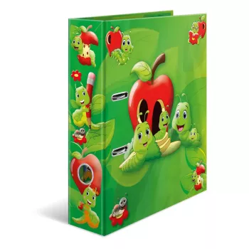 Dossier decorativo HERMA A4 Fritz der Wurm com anéis D cartão 285x315mm