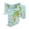 Dossier decorativo HERMA A4 mapa-múndi com anéis D cartão 285x315mm