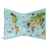 Dossier decorativo HERMA A4 mapa-múndi com anéis D cartão 285x315mm