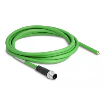 Cabo de rede DeLOCK M12 4 pinos codificado D para extremidades de cabo abertas TPU 2 m