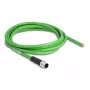 Cabo de rede DeLOCK M12 4 pinos codificado D para extremidades de cabo abertas TPU 2 m