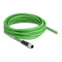 Cabo de rede DeLOCK M12 4 pinos codificado D extremidades de cabo abertas TPU 5 m