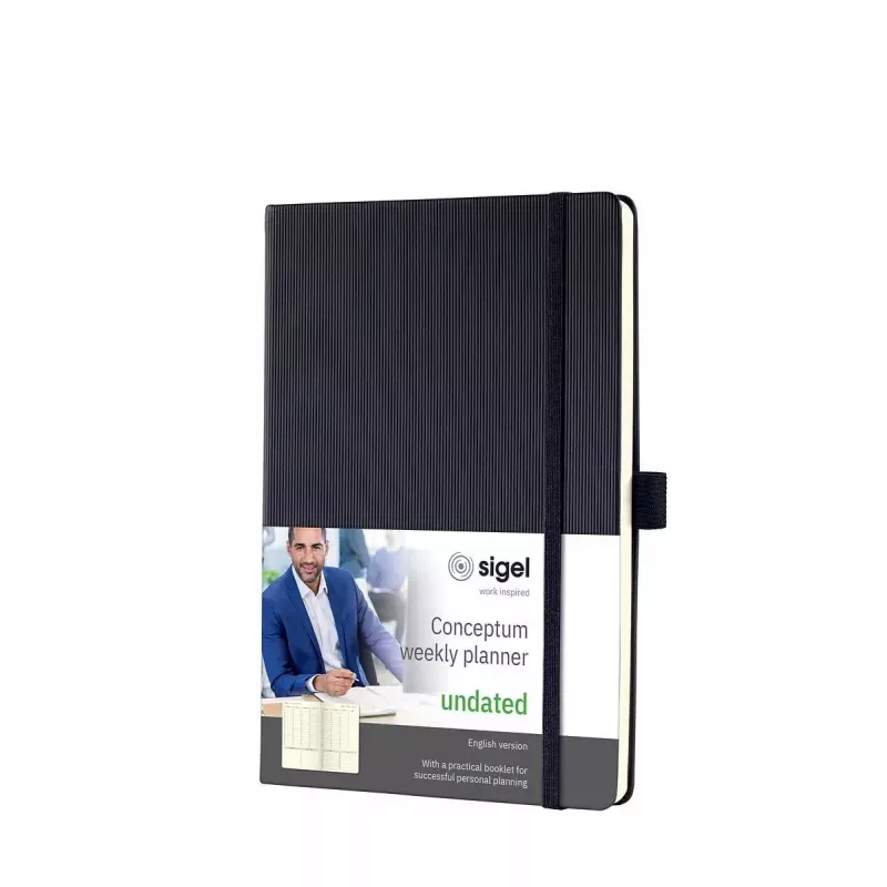 Planeador semanal Sigel CO701 capa dura 192 páginas preto