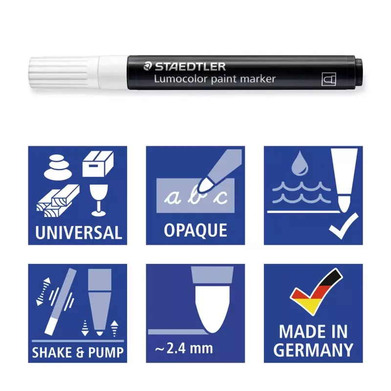 Marcador de pintura Staedtler Lumocolor 349 6 unid.