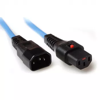 Cabo de alimentação ACT C13 IEC Lock - C14 azul 3 m, PC963