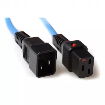 Cabo de alimentação ACT C19 IEC Lock - C20 azul 2 m, PC1358