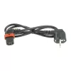 Cabo de alimentação ACT ficha CEE 7/7 (angular) – C13 IEC Lock (angular para a direita) preto 3 m, EL454S