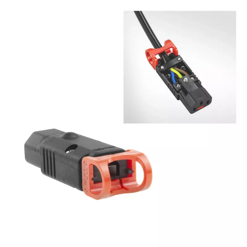 ACT SFO65 C13 IEC Lock+ conector recablável, PA130100BK, preto