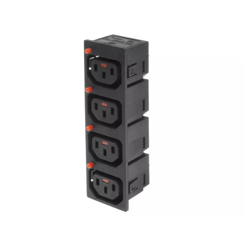 ACT C13 IEC Lock Net Entree (4 saídas) - preto, PA135015BK4