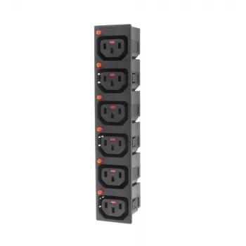 ACT C13 IEC Lock Net Entree (6 saídas) - preto, PA135015BK6