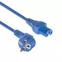 Cabo de alimentação ACT ficha CEE 7/7 angular C15 azul 1,5 m 230V 10A