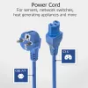 Cabo de alimentação ACT ficha CEE 7/7 angular C15 azul 1,5 m 230V 10A