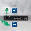 Cabo de alimentação ACT ficha CEE 7/7 angular C15 verde 1 m 250 V 10 A