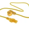 Cabo de alimentação ACT ficha CEE 7/7 angular C15 amarelo 2 m 250V 10A