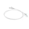 Cabo de rede ACT branco 1 m LSZH U/UTP CAT6 Datacenter Slimline com proteção da patilha e fichas RJ45