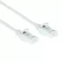 Cabo de rede ACT branco 5 metros LSZH U/UTP CAT6 Datacenter Slimline com proteção da patilha e fichas RJ45
