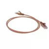 Cabo de rede ACT castanho 2 metros LSZH U/UTP CAT6 Datacenter Slimline com proteção da patilha e fichas RJ45