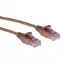 Cabo de rede ACT castanho 2 metros LSZH U/UTP CAT6 Datacenter Slimline com proteção da patilha e fichas RJ45