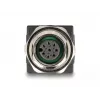DeLOCK Adaptador M12 codificação A conector fêmea de 8 pinos para conector fêmea RJ45 reto