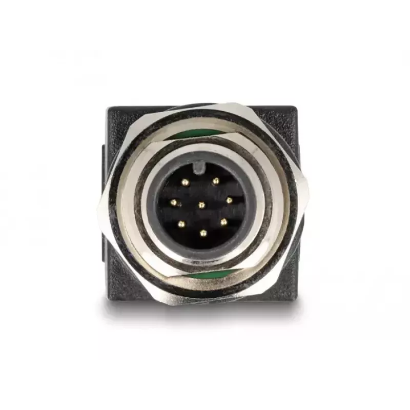 DeLOCK Adaptador M12 codificação A conector macho de 8 pinos para conector fêmea RJ45 reto