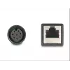 Cabo adaptador M12 DeLOCK codificação A conector fêmea de 8 pinos para conector fêmea RJ45 50 cm