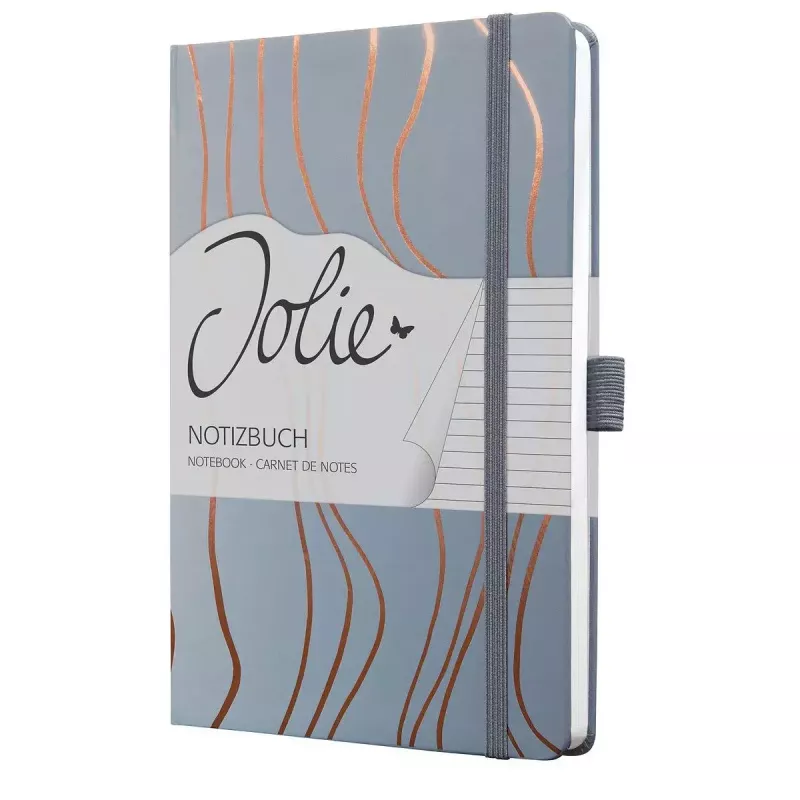 Bloco de notas Sigel Jolie JN351 A5 87 folhas Dourado Cinzento