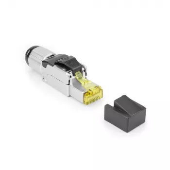 ACT ficha RJ45 CAT6A blindada para terminação em campo, sem ferramentas, 4PPoE 100W