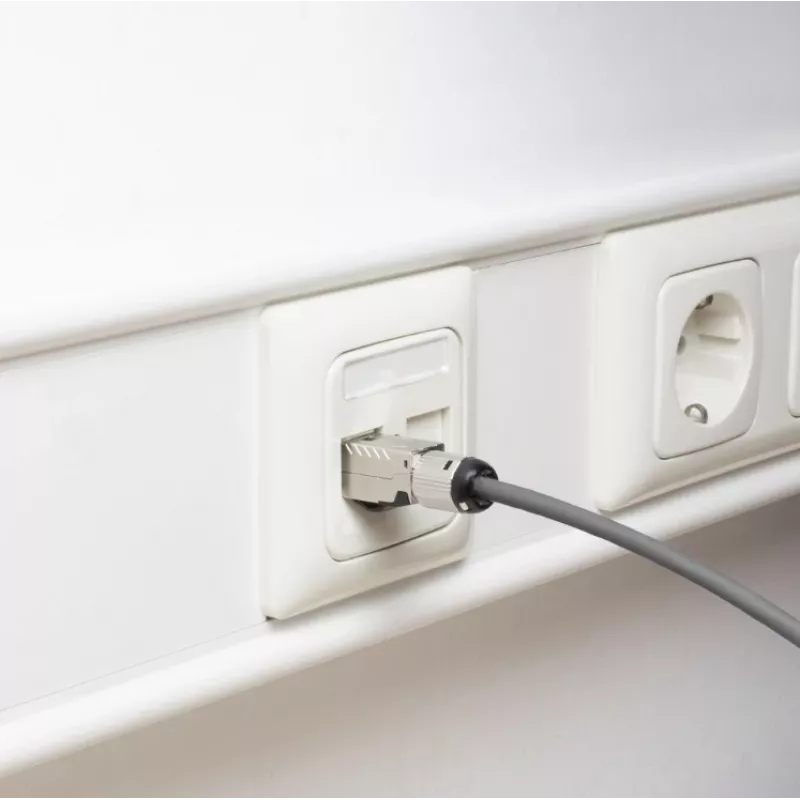 ACT ficha RJ45 CAT6A blindada para terminação em campo, sem ferramentas, 4PPoE 100W