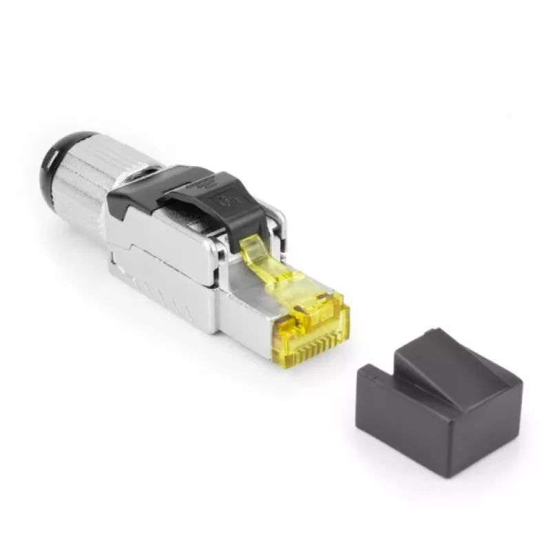 ACT ficha RJ45 CAT6A blindada para terminação em campo, sem ferramentas, 4PPoE 100W
