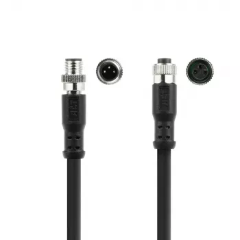 ACT Industrial cabo de sensor de 1,50 metros M8A 3 pinos ficha macho para ficha fêmea M8A 3 pinos, cabo TPE Ultraflex Xtreme, blindado