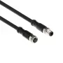 ACT Industrial cabo de sensor de 3,00 metros M8A 3 pinos ficha macho para ficha fêmea M8A 3 pinos, cabo TPE Ultraflex Xtreme, blindado