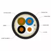 ACT Industrial cabo de sensor de 3,00 metros M8A 4 pinos ficha macho para ficha fêmea M8A 4 pinos, cabo TPE Ultraflex Xtreme, blindado