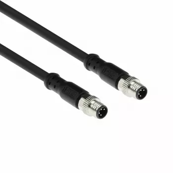 ACT Industrial cabo de sensor de 1,50 metros M8A 4 pinos ficha macho para ficha macho M8A 4 pinos, cabo TPE Ultraflex Xtreme, blindado