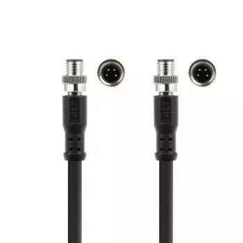 ACT Industrial cabo de sensor de 5,00 metros M8A 4 pinos ficha macho para ficha macho M8A 4 pinos, cabo TPE Ultraflex Xtreme, blindado