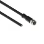 ACT Industrial cabo de sensor de 3,00 metros M8A 4 pinos ficha fêmea para extremidade aberta, cabo TPE Ultraflex Xtreme, blindado