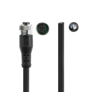 Cabo de sensor ACT Industrial 5,00 metros M12A 4 polos conector fêmea para extremidade aberta Superflex Xtreme cabo TPE, blindado