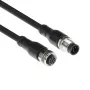Cabo de sensor ACT Industrial 1,50 metros M12A 5 polos conector macho para conector fêmea M12A 5 polos, cabo TPE Superflex Xtreme, blindado