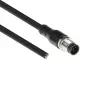 Cabo de sensor ACT Industrial 1,50 m M12A 5 polos conector macho para extremidade aberta, cabo TPE Superflex Xtreme, blindado