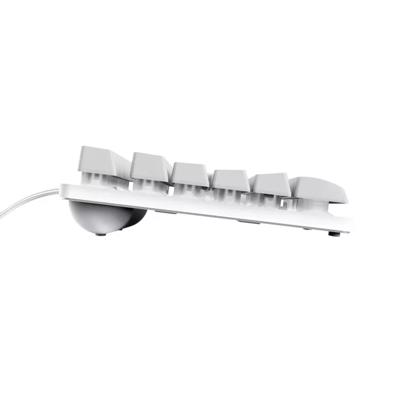 Trust GXT 833W Thado Teclado Gaming USB QWERTZ Alemão Branco