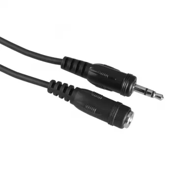 Cabo de áudio Hama 00205105 5 m ficha de 3,5 mm para conector fêmea preto