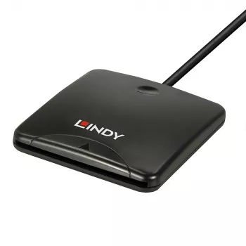 Leitor de cartões inteligentes Lindy USB 2.0, USB, preto, 1,2 m, 480 MB/s, 2 ano(s), CE, Federal Communications Commission (FCC), REACH, RoHS