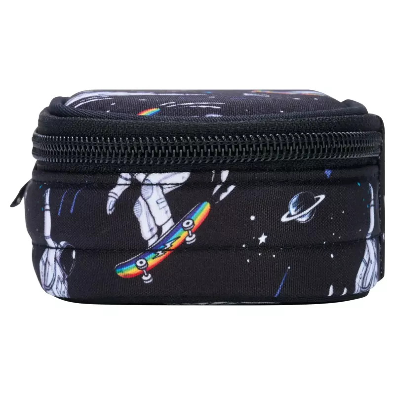 Herlitz Space Skater Estojo macio Poliéster Azul-escuro Branco