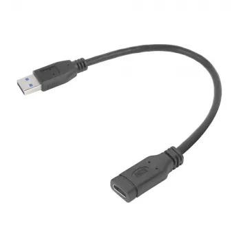 Adaptador USB ACT AC7460 ficha USB-A para conector fêmea USB-C de 24 pinos, 20 cm, 5 Gbit/s