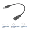 Adaptador USB ACT AC7460 ficha USB-A para conector fêmea USB-C de 24 pinos, 20 cm, 5 Gbit/s