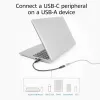 Adaptador USB ACT AC7460 ficha USB-A para conector fêmea USB-C de 24 pinos, 20 cm, 5 Gbit/s